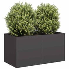 shumee vidaXL Planter Black 80x40x40 cm Hladno valjano jeklo