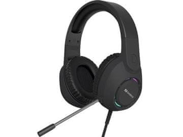 Sandberg Gaming Headset BossBlaster USB-A, LED diode, črna