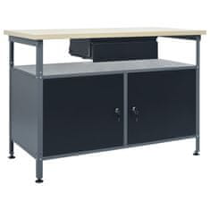 Vidaxl Delovna miza črna 120x60x85 cm jeklo