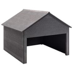 Vidaxl Garaža za kosilnico siva 80x80x70 cm WPC