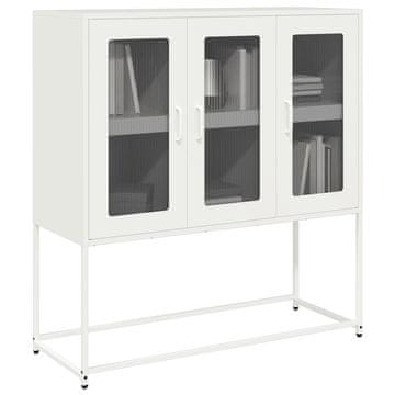 Vidaxl vidaXL Omarica bela 100,5x39x107 cm hladno valjano jeklo