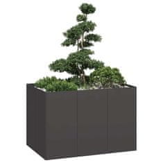 shumee vidaXL Plantažni lonček črn 120x80x80 cm Jeklo