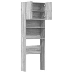Vidaxl Omara za pralni stroj sonoma siva 64x24x190 cm inženirski les