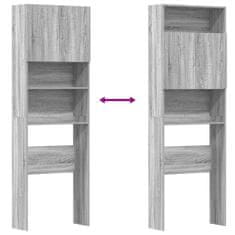 Vidaxl Omara za pralni stroj sonoma siva 64x24x190 cm inženirski les