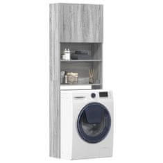 shumee vidaXL Omara za pralni stroj sonoma siva 64x24x190 cm inženirski les