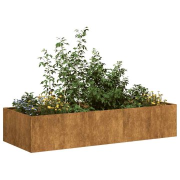 shumee vidaXL Planter Rusty 200x80x40 cm Vremensko odporno jeklo