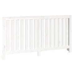 Vidaxl Pokrov za radiator bela 153x19x84 cm trdna borovina