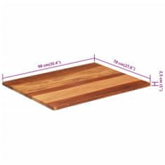 Vidaxl Mizna plošča iz trdnega akacijevega lesa 25-27 mm 70x90 cm