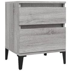 Vidaxl Nočna omarica 2 kosa Siva sonoma 40x35x50 cm