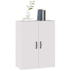 Vidaxl Viseča omarica bela 69,5x34x90 cm inženirski les