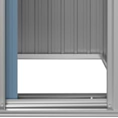 Vidaxl Vrtna lopa siva 126x97,5x177 cm pocinkano jeklo
