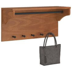 Vidaxl Stenski obešalnik za plašče SANDNES 87x30x42 cm les borovega