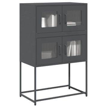 Vidaxl vidaXL Visoka komoda antracitna 68x39x107 cm jeklo