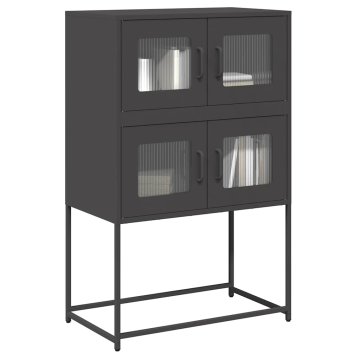 shumee vidaXL Visoka omara črna 68x39x107 cm jeklo