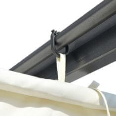 Vidaxl Pergola z zložljivo streho kremno bela 3x3 m jeklo