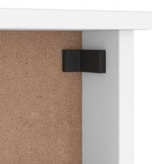 Vidaxl Stenski obešalnik za plašče SANDNES bela 45x12x35 cm les bor