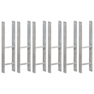 Vidaxl Ograjna sidra 6 kosov srebrna 14x6x60 cm pocinkano jeklo