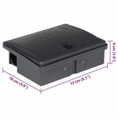 Vidaxl Mišopasti 5 kosov črne barve 13x10x4 cm