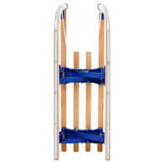 Vidaxl Zložljive sani iz lesa 110 cm