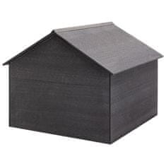 Vidaxl Garaža za kosilnico siva 80x80x70 cm WPC