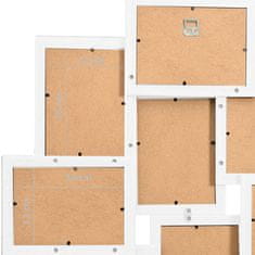 Vidaxl Foto okvir za 10x(13x18 cm) fotografij bel MDF