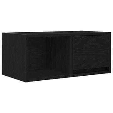 Vidaxl TV omarica črna hrast 60x31x25,5 cm inženirski les