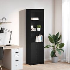 shumee vidaXL Visoka omara črni hrast 50x35x180 cm inženirski les