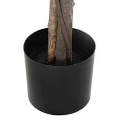 Vidaxl Umetna rastlina Ficus 1260 listov 200 cm zelena