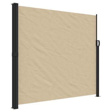Vidaxl Zložljiva stranska tenda bež 180x600 cm