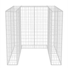 Vidaxl Gabion enojna ograda za koš za smeti jeklo 110x100x120 cm