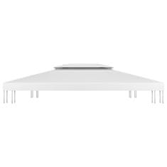 Vidaxl Streha za paviljon 2-delna 310 g/m² 4x3 m bela