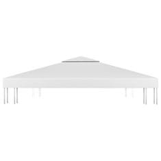 Vidaxl Streha za paviljon 2-delna 310 g/m² 4x3 m bela