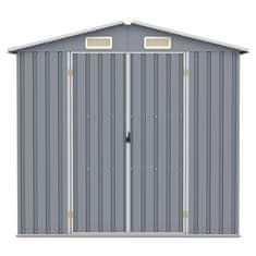 Vidaxl Vrtna lopa siva 205x129x183 cm pocinkano jeklo