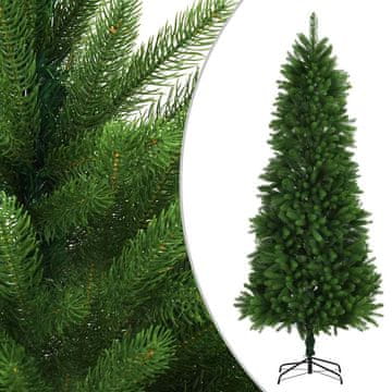 Vidaxl Umetna novoletna jelka z realističnimi iglicami 240 cm zelena