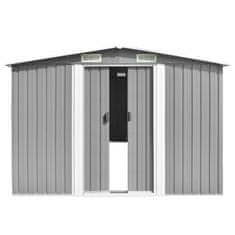 Vidaxl Vrtna lopa siva 257x990x181 cm pocinkano jeklo