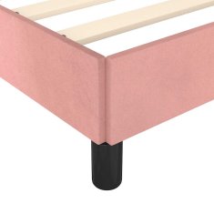 Vidaxl Posteljni okvir z vzglavjem brez vzmetnice roza 120x200cm žamet