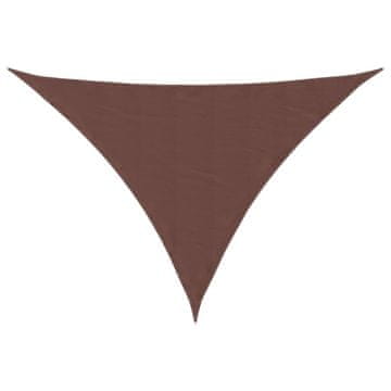 Vidaxl Senčno jadro oksford blago trikotno 4x5x6,4 m rjavo