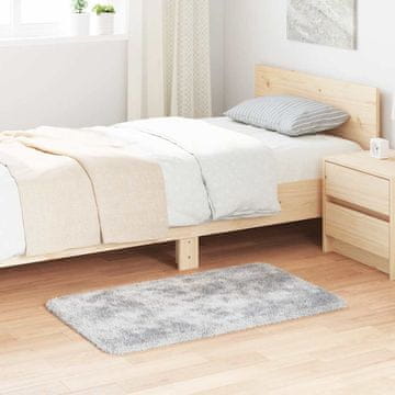 shumee vidaXL Visoka košata preproga NAVARRA svetlo siva 60x100 cm poliester