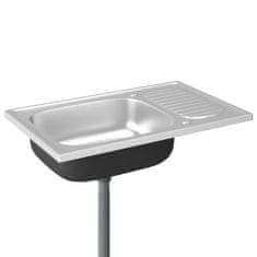 Vidaxl Kuhinjsko pomivalno korito z odcejalnikom 800x500x155 mm