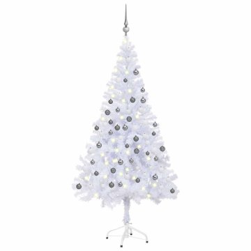 Vidaxl Umetna novoletna jelka osvetljena z bučkami 120 cm 230 vejic