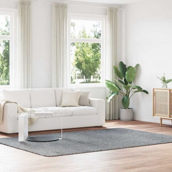 shumee vidaXL Visoka košata preproga NAVARRA srebrno siva 200x290cm poliester
