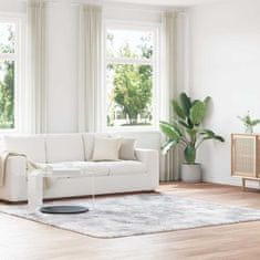 shumee vidaXL Visoka košata preproga NAVARRA svetlo siva 240x240 cm poliester