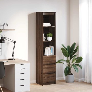shumee vidaXL Visoka omara rjavi hrast 37,5x35x180 cm inženirski les