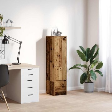shumee vidaXL Visoka omara starinski les 29,5x34x119,5 cm inženirski les