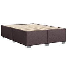 Vidaxl Box spring postelja z vzmetnico temno rjav 140x190 cm blago