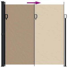 Vidaxl Zložljiva stranska tenda taupe 200x600 cm