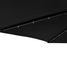 Vidaxl Vrtni senčnik z LED in jeklenim drogom črn 225x225x212 cm