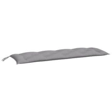 Vidaxl Blazina za vrtno klop siva 150x50x7 cm oxford tkanina
