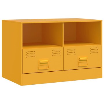 Vidaxl TV omarica gorčično rumena 67x39x44 cm jeklo