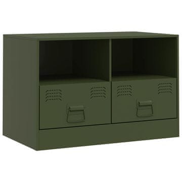 Vidaxl TV omarica olivno zelena 67x39x44 cm jeklo